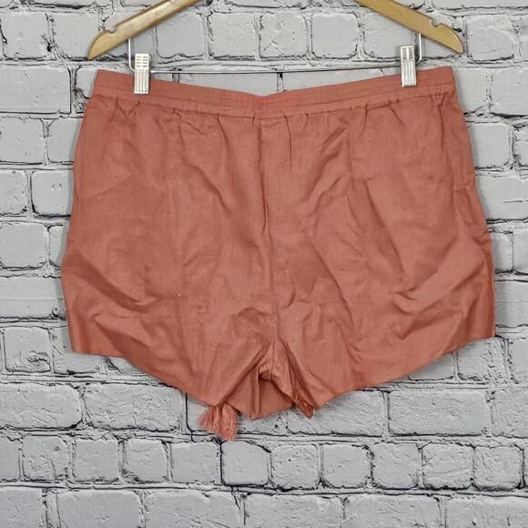 2/$30 Andie The Graciosa Linen Shorts Sunset Size L | Lightweight Summer Style - Picture 3 of 6